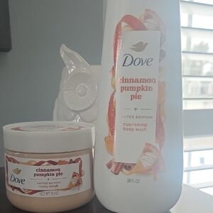 Dove Cinnamon Pumpkin Pie Body Wash and Scrub Set LIMITED EDITION  NEW